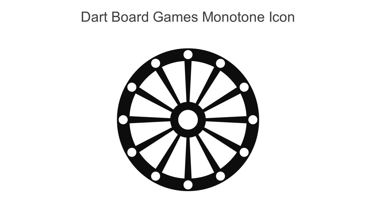 Dart Board Games Monotone Icon In Powerpoint Pptx Png And Editable Eps Format