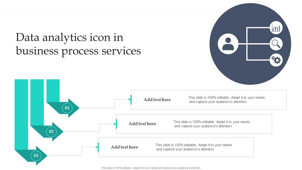 Data Analytics Icon In Business Process Services