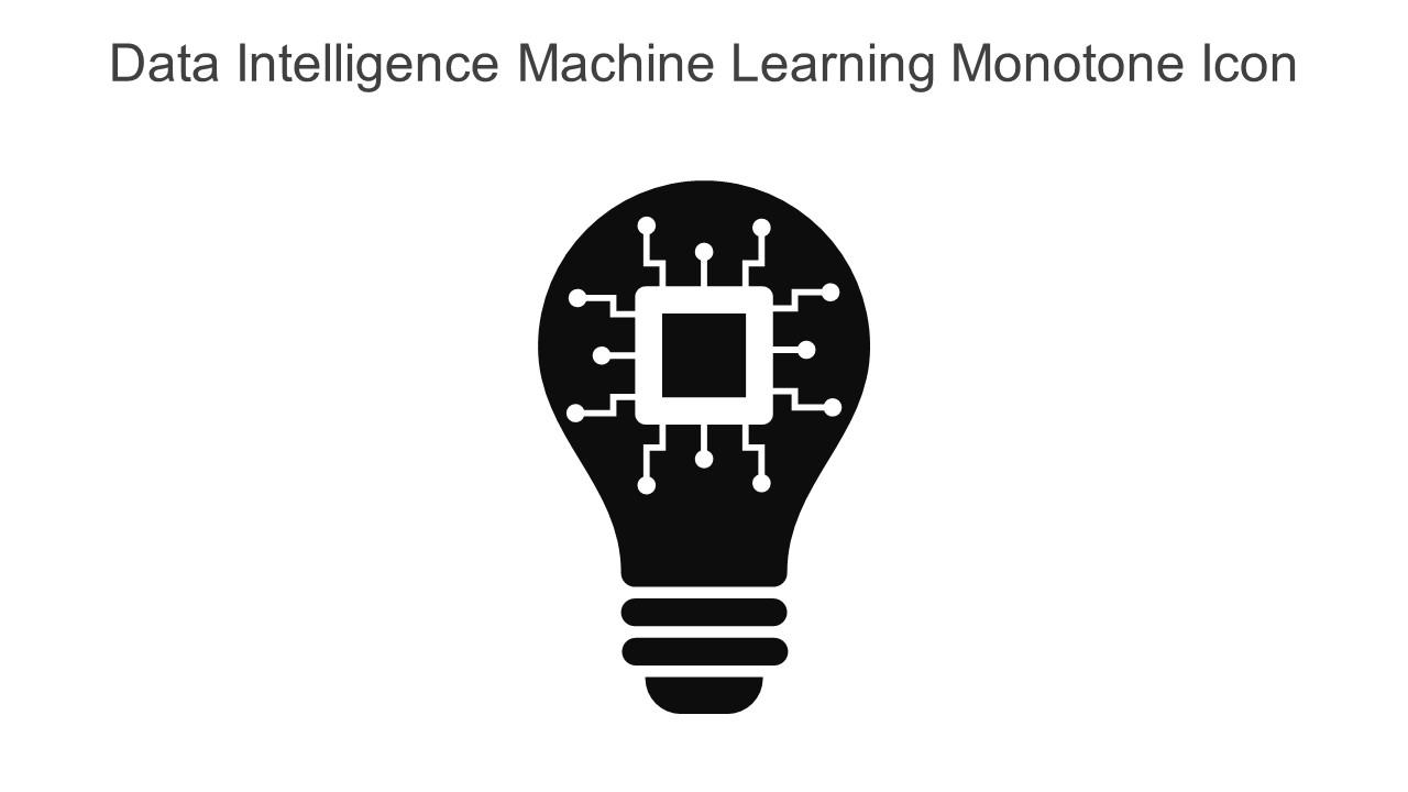 Data Intelligence Machine Learning Monotone Icon In Powerpoint Pptx Png And Editable Eps Format