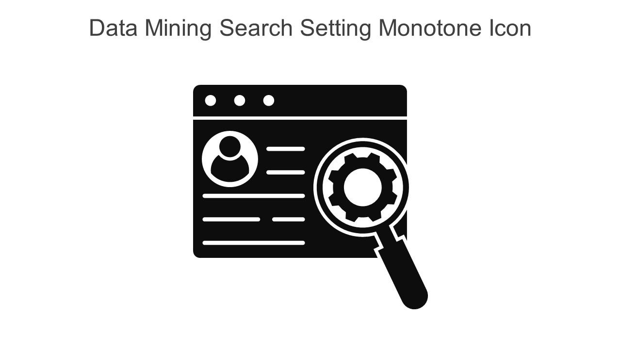 Data Mining Search Setting Monotone Icon In Powerpoint Pptx Png And Editable Eps Format
