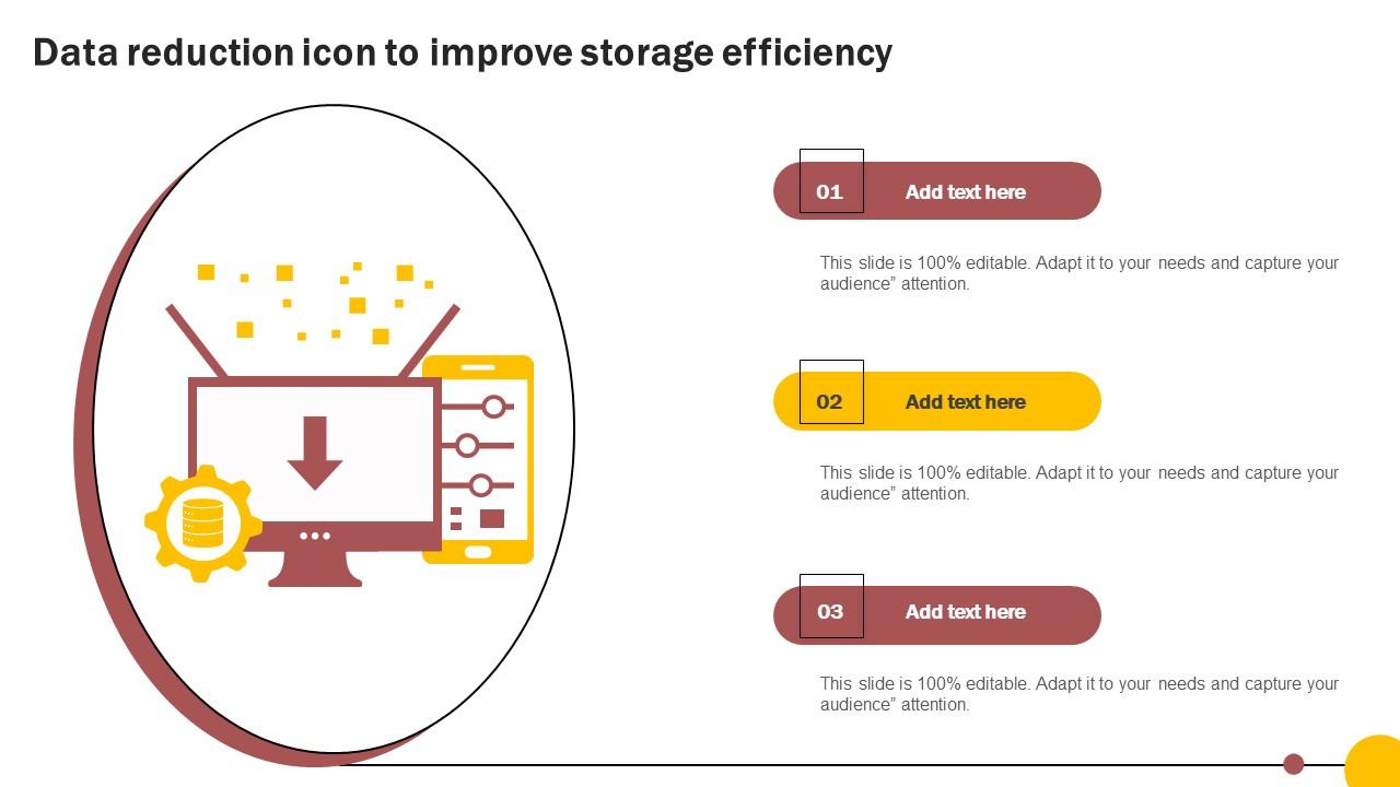 Data Reduction Icon To Improve Storage Efficiency