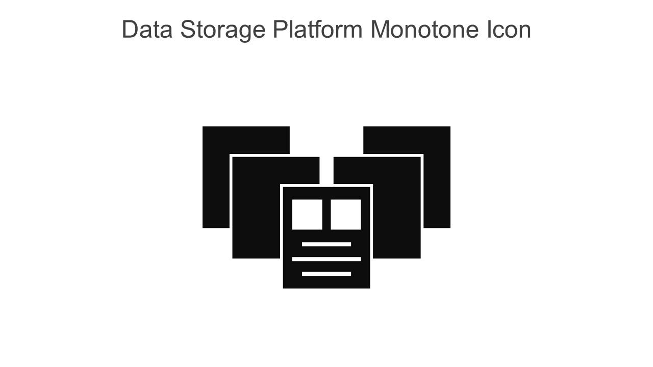 Data Storage Platform Monotone Icon In Powerpoint Pptx Png And Editable Eps Format