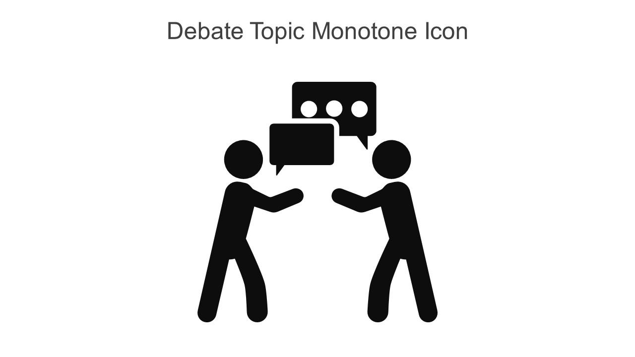 Debate Topic Monotone Icon In Powerpoint Pptx Png And Editable Eps Format