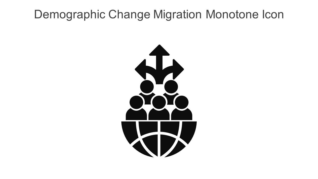 Demographic Change Migration Monotone Icon In Powerpoint Pptx Png And Editable Eps Format