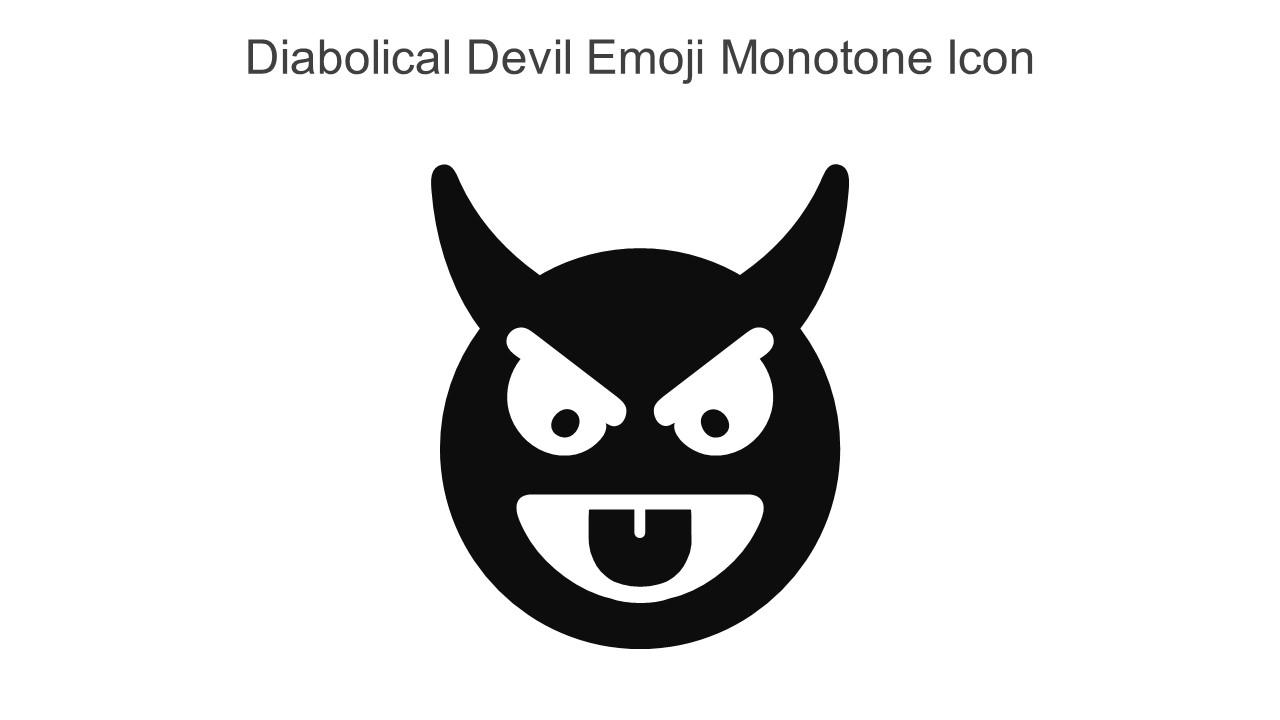 Diabolical Devil Emoji Monotone Icon In Powerpoint Pptx Png And Editable Eps Format