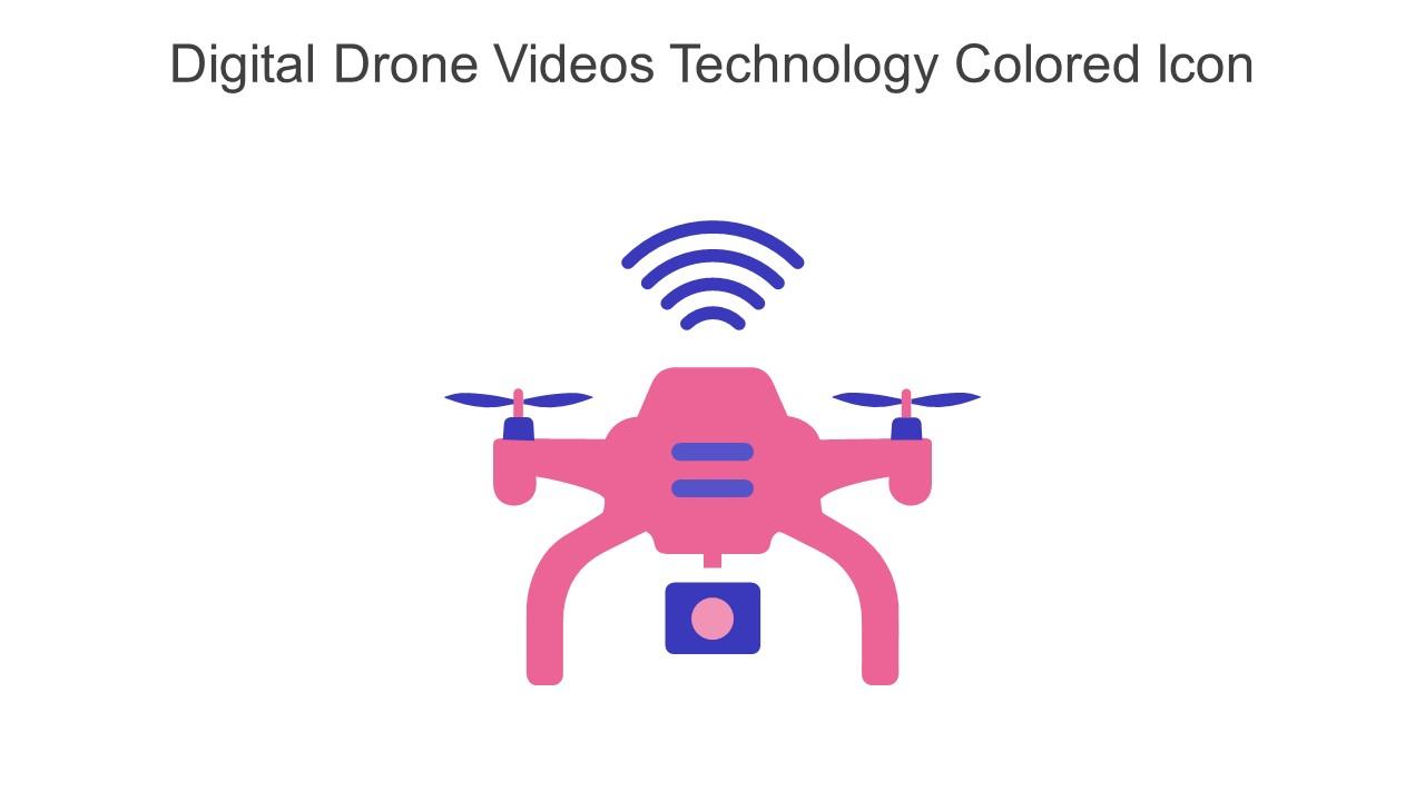 Digital Drone Videos Technology Colored Icon In Powerpoint Pptx Png And Editable Eps Format