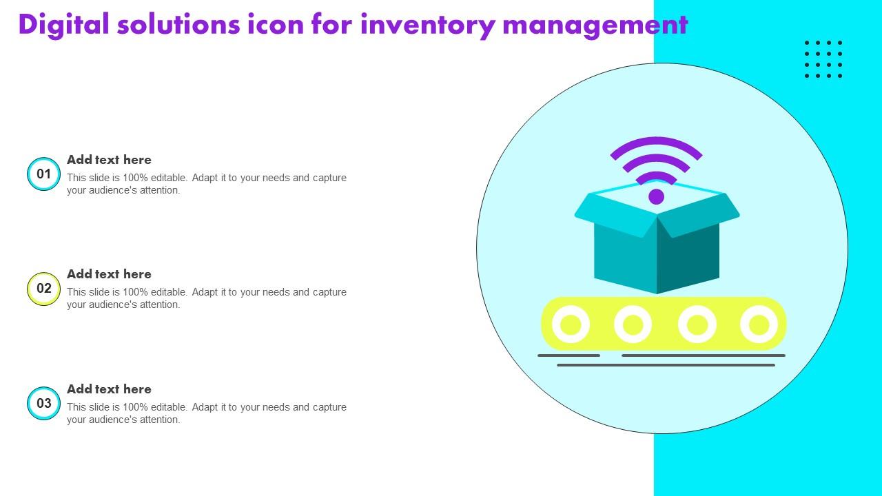 Digital Solutions Icon For Inventory Management