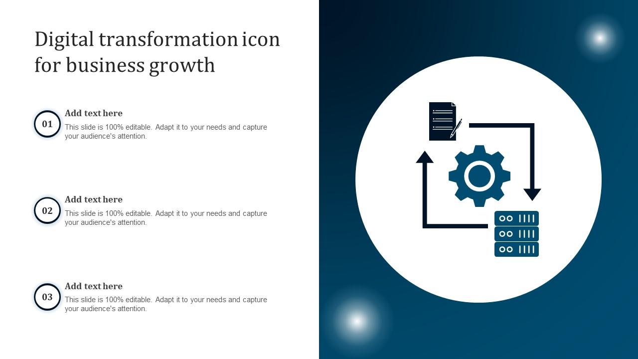 Digital Transformation Icon For Business Growth
