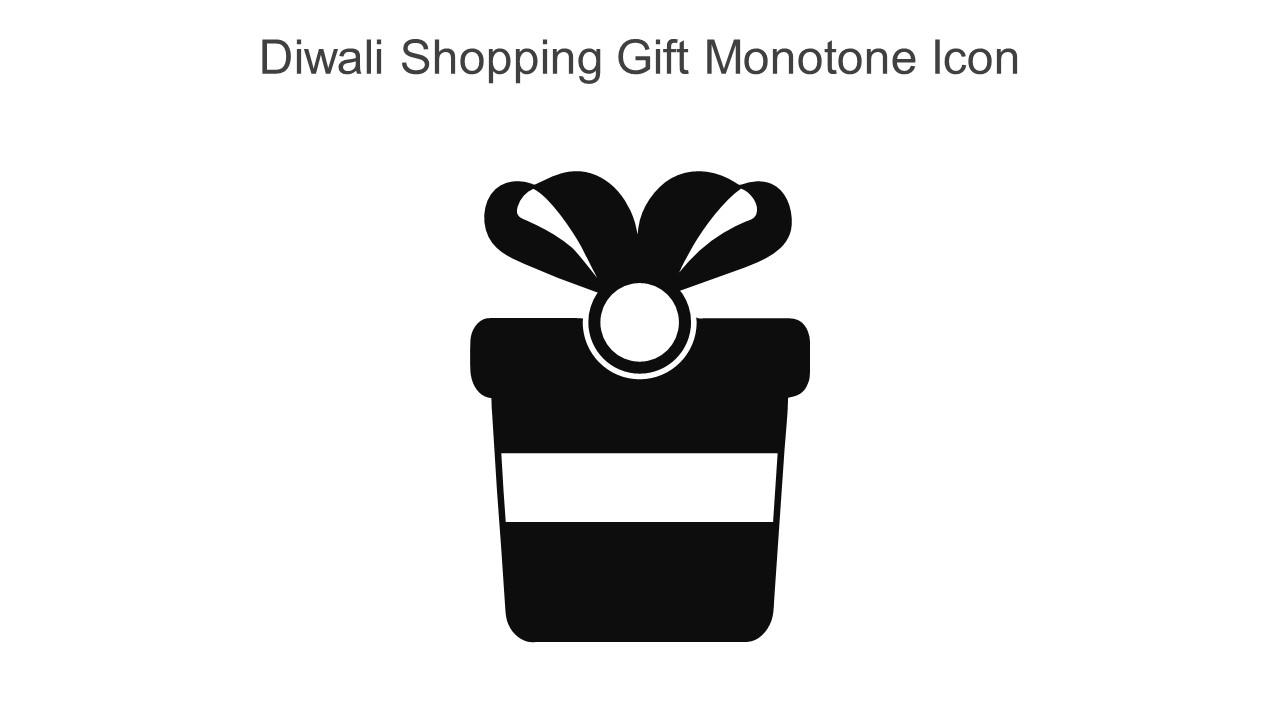 Diwali Shopping Gift Monotone Icon In Powerpoint Pptx Png And Editable Eps Format