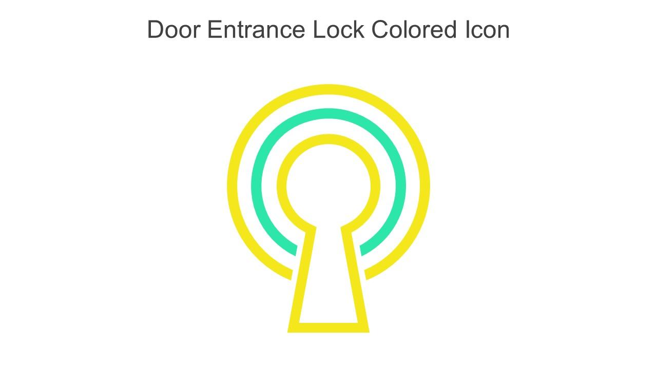 Door Entrance Lock Colored Icon In Powerpoint Pptx Png And Editable Eps Format