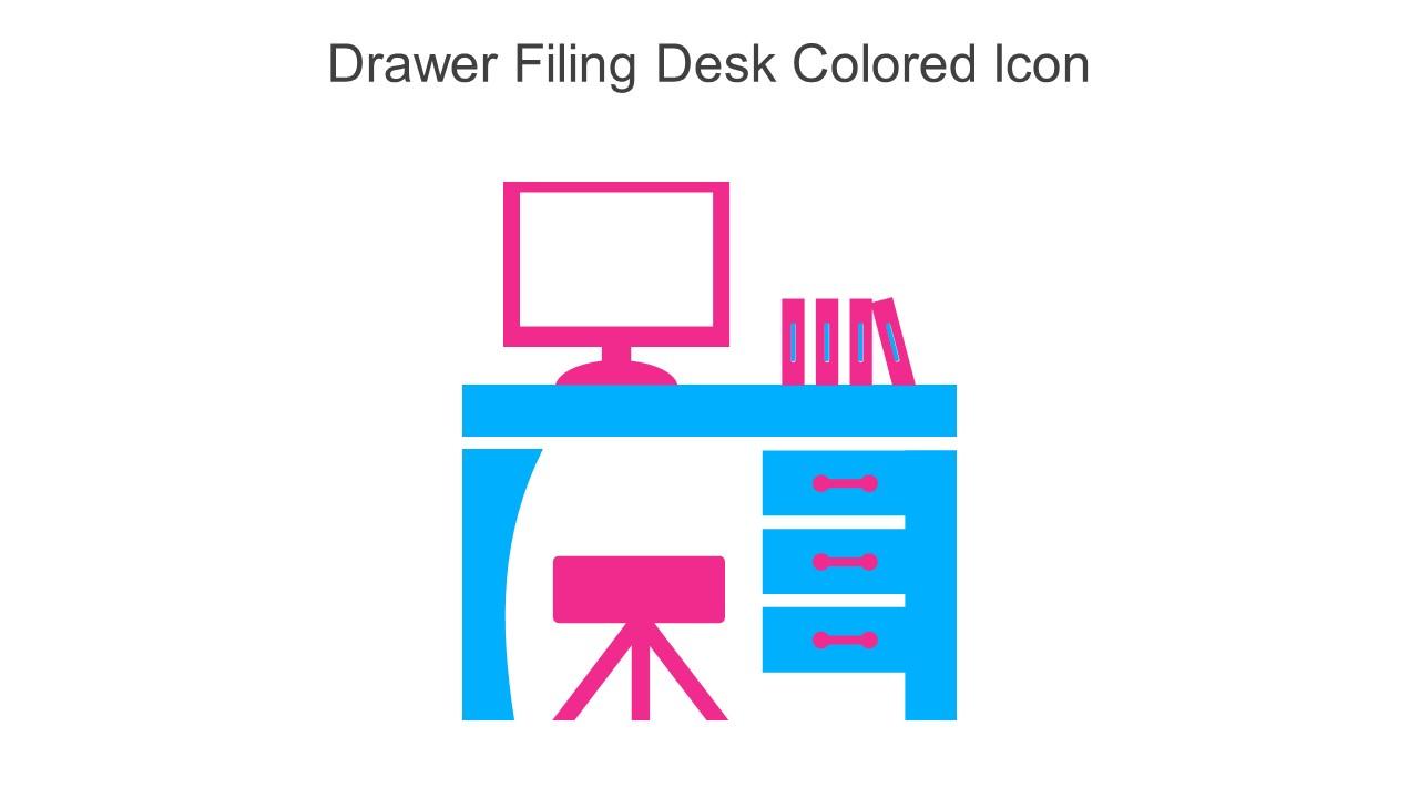 Drawer Filing Desk Colored Icon In Powerpoint Pptx Png And Editable Eps Format