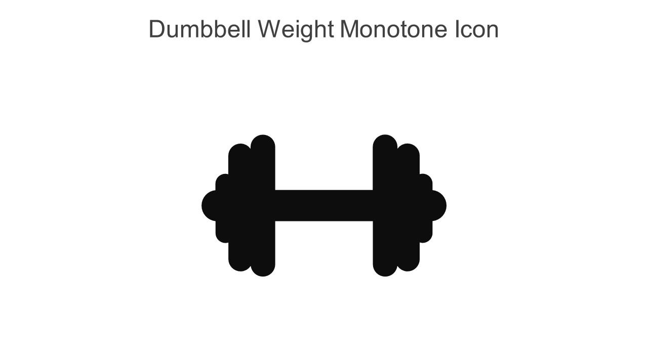 Dumbbell Weight Monotone Icon In Powerpoint Pptx Png And Editable Eps Format