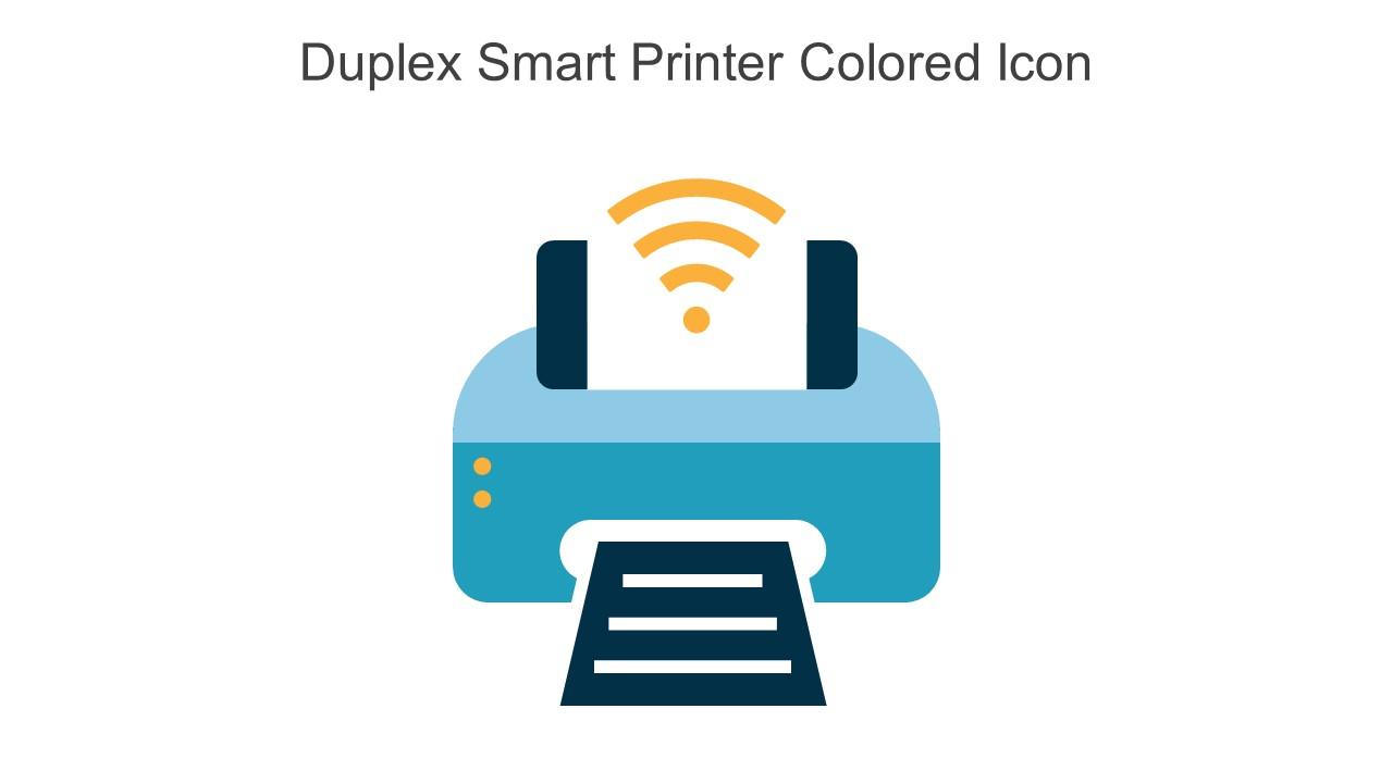 Duplex Smart Printer Colored Icon In Powerpoint Pptx Png And Editable Eps Format