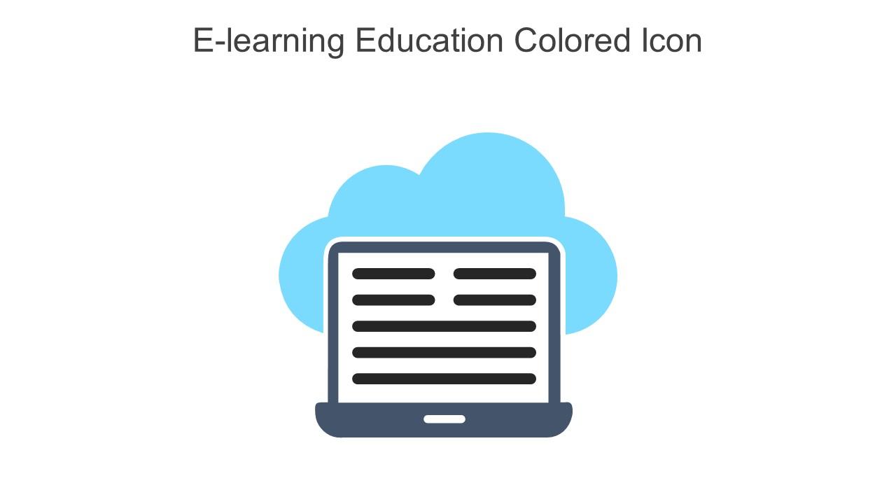 E Learning Education Colored Icon In Powerpoint Pptx Png And Editable Eps Format