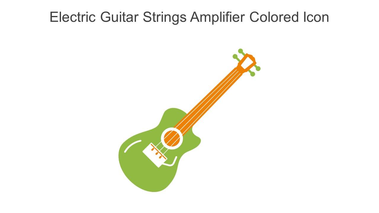Electric Guitar Strings Amplifier Colored Icon In Powerpoint Pptx Png And Editable Eps Format