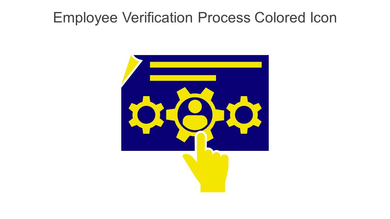 Employee Verification Process Colored Icon In Powerpoint Pptx Png And Editable Eps Format