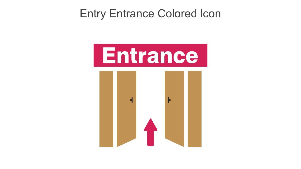 Entry Entrance Colored Icon In Powerpoint Pptx Png And Editable Eps Format