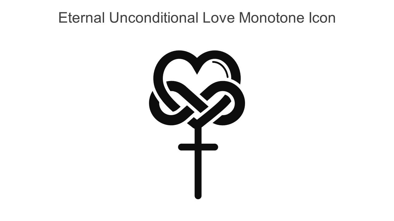 Eternal Unconditional Love Monotone Icon In Powerpoint Pptx Png And Editable Eps Format