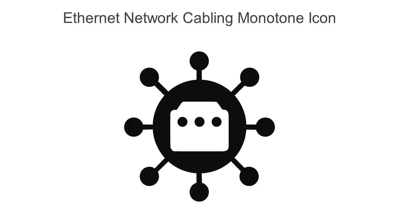 Ethernet Network Cabling Monotone Icon In Powerpoint Pptx Png And Editable Eps Format