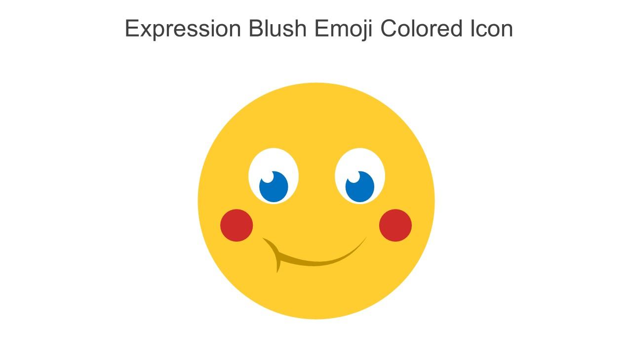 Expression Blush Emoji Colored Icon In Powerpoint Pptx Png And Editable Eps Format