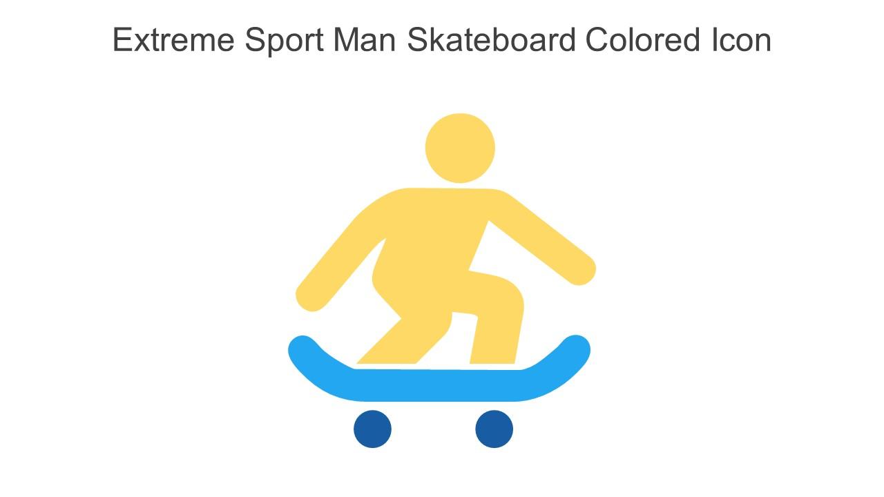 Extreme Sport Man Skateboard Colored Icon In Powerpoint Pptx Png And Editable Eps Format