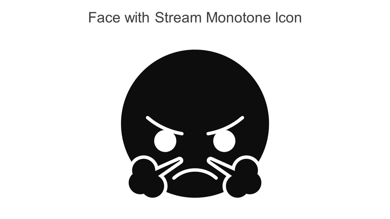 Face With Stream Monotone Icon In Powerpoint Pptx Png And Editable Eps Format