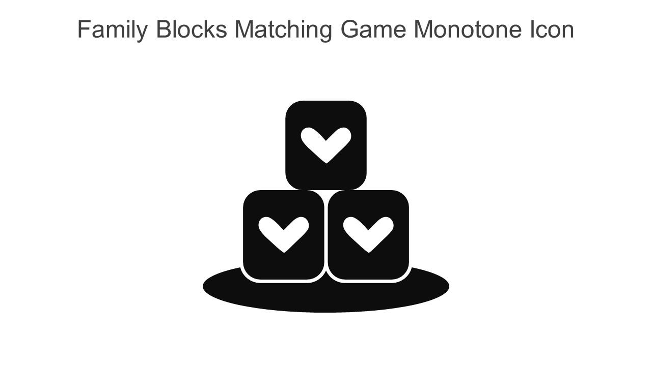 Family Blocks Matching Game Monotone Icon In Powerpoint Pptx Png And Editable Eps Format