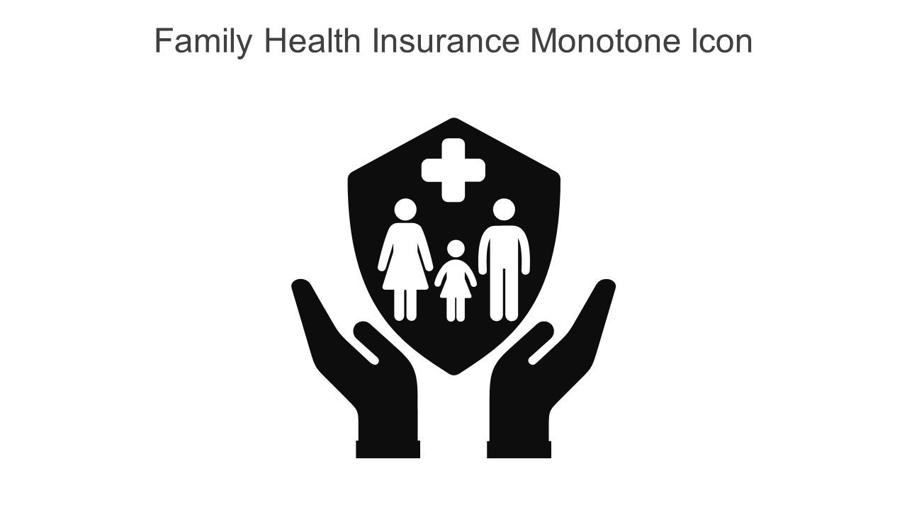 Family Health Insurance Monotone Icon In Powerpoint Pptx Png And Editable Eps Format