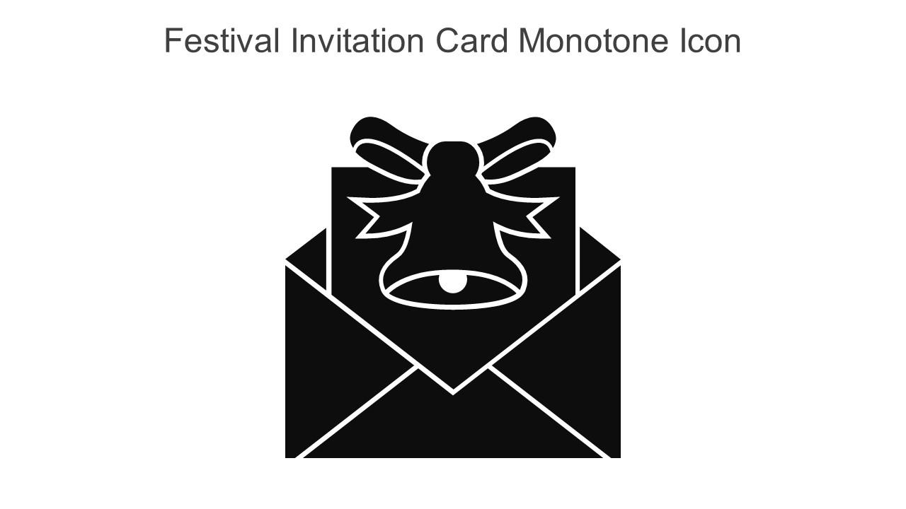 Festival Invitation Card Monotone Icon In Powerpoint Pptx Png And Editable Eps Format