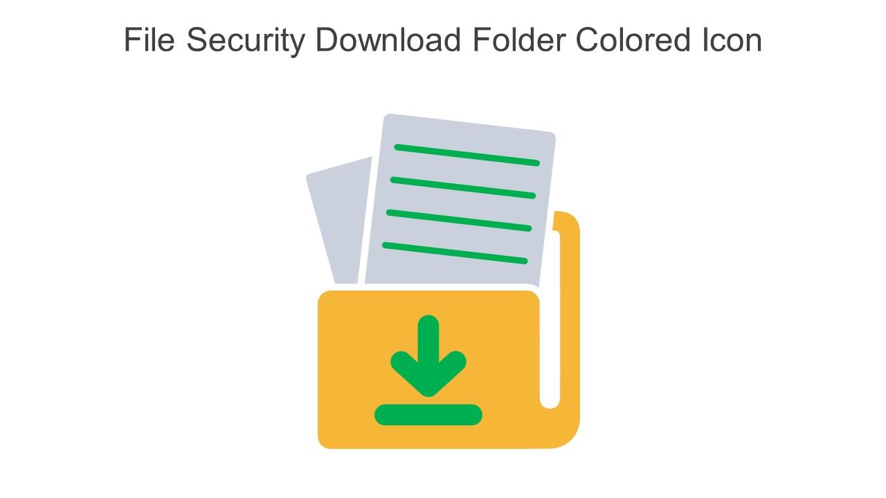 File Security Download Folder Colored Icon In Powerpoint Pptx Png And Editable Eps Format