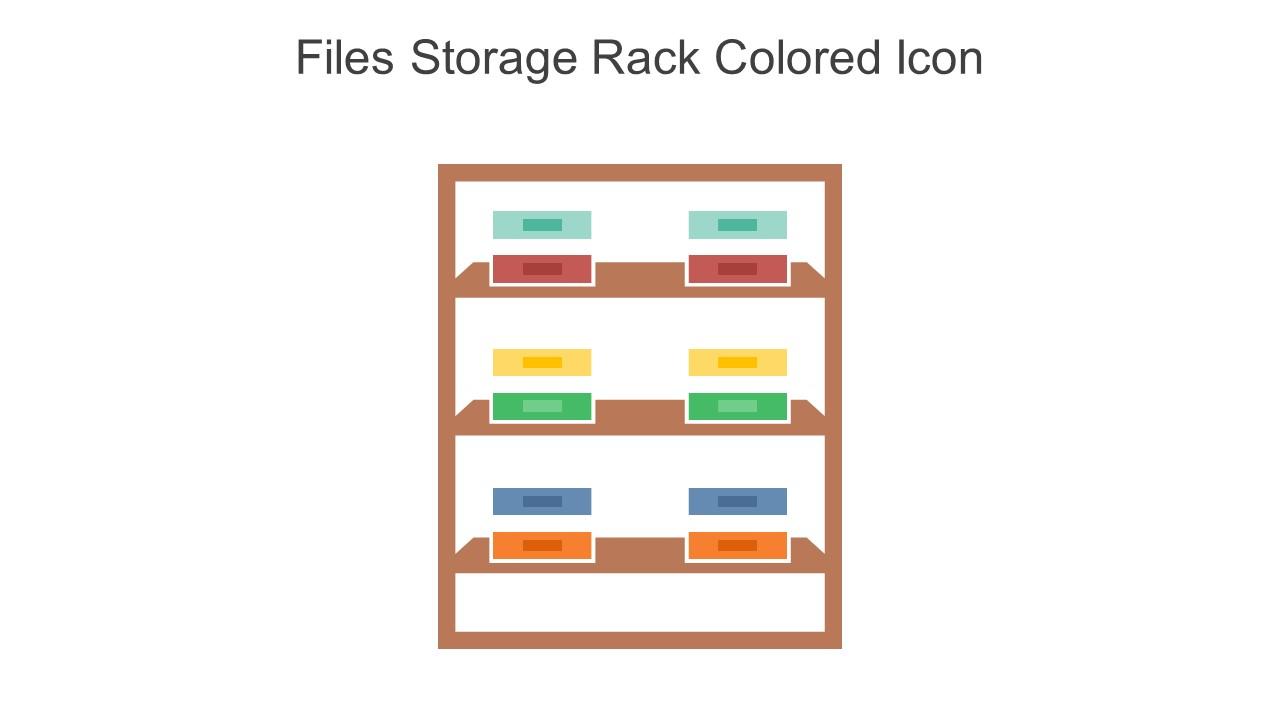 Files Storage Rack Colored Icon In Powerpoint Pptx Png And Editable Eps Format