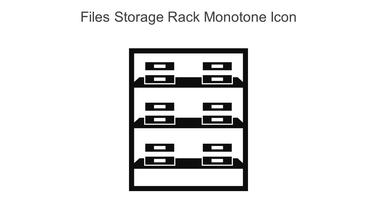 Files Storage Rack Monotone Icon In Powerpoint Pptx Png And Editable Eps Format
