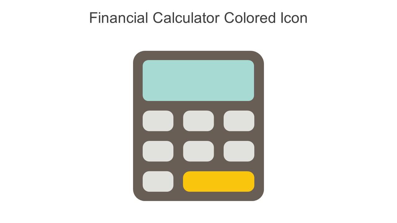Financial Calculator Colored Icon In Powerpoint Pptx Png And Editable Eps Format