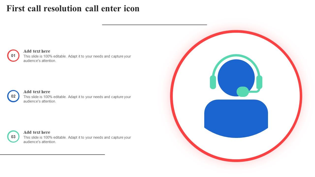 First Call Resolution Call Enter Icon