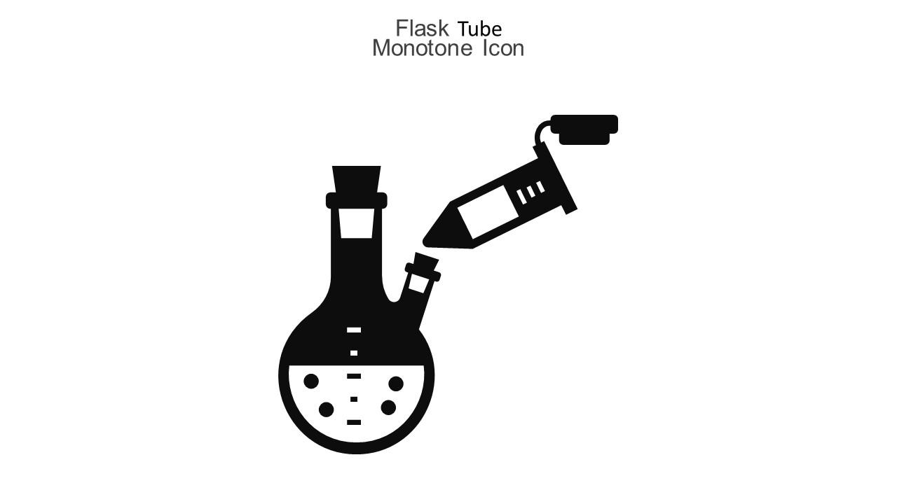 Flask Tube Monotone Icon In Powerpoint Pptx Png And Editable Eps Format