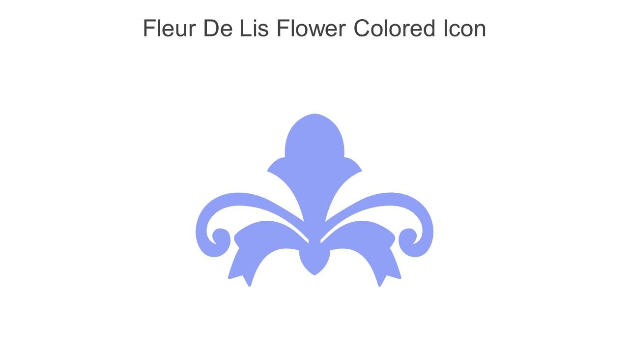 Fleur De Lis Flower Colored Icon In Powerpoint Pptx Png And Editable Eps Format