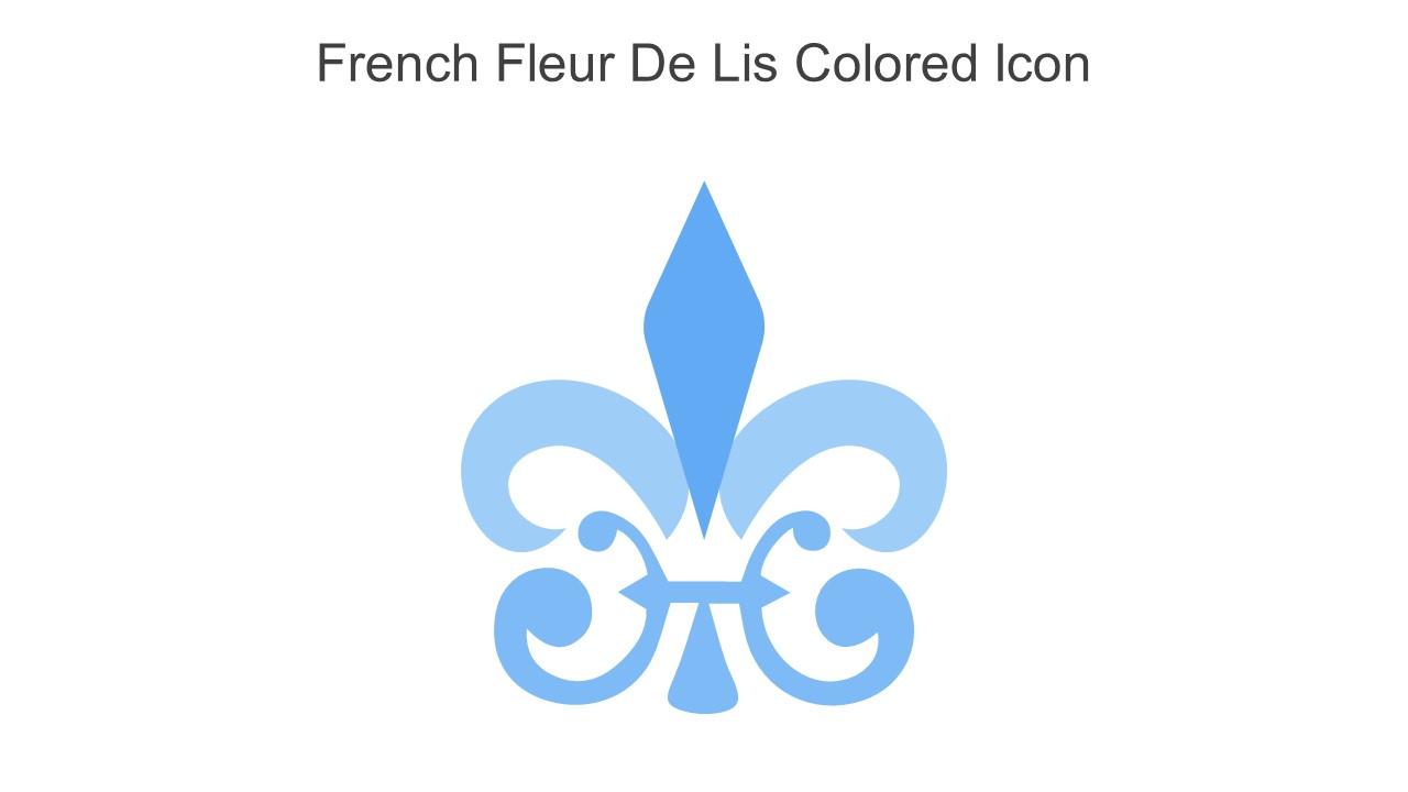 French Fleur De Lis Colored Icon In Powerpoint Pptx Png And Editable Eps Format