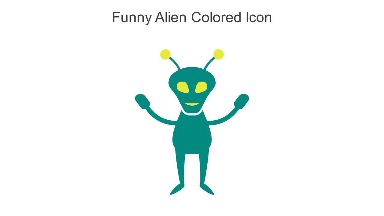 Funny Alien Colored Icon In Powerpoint Pptx Png And Editable Eps Format