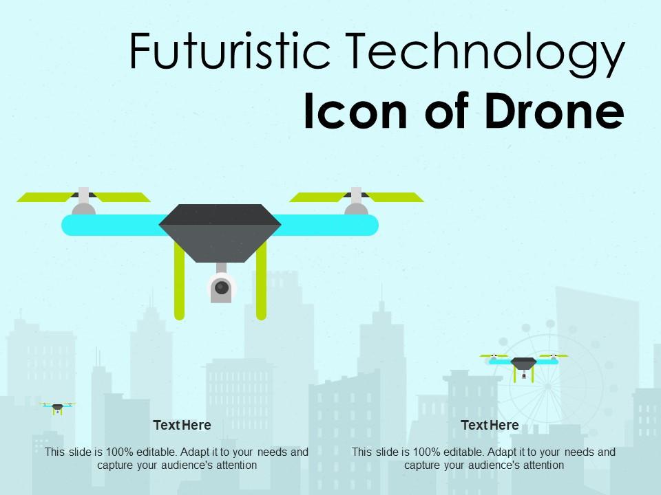 Futuristic technology icon of drone