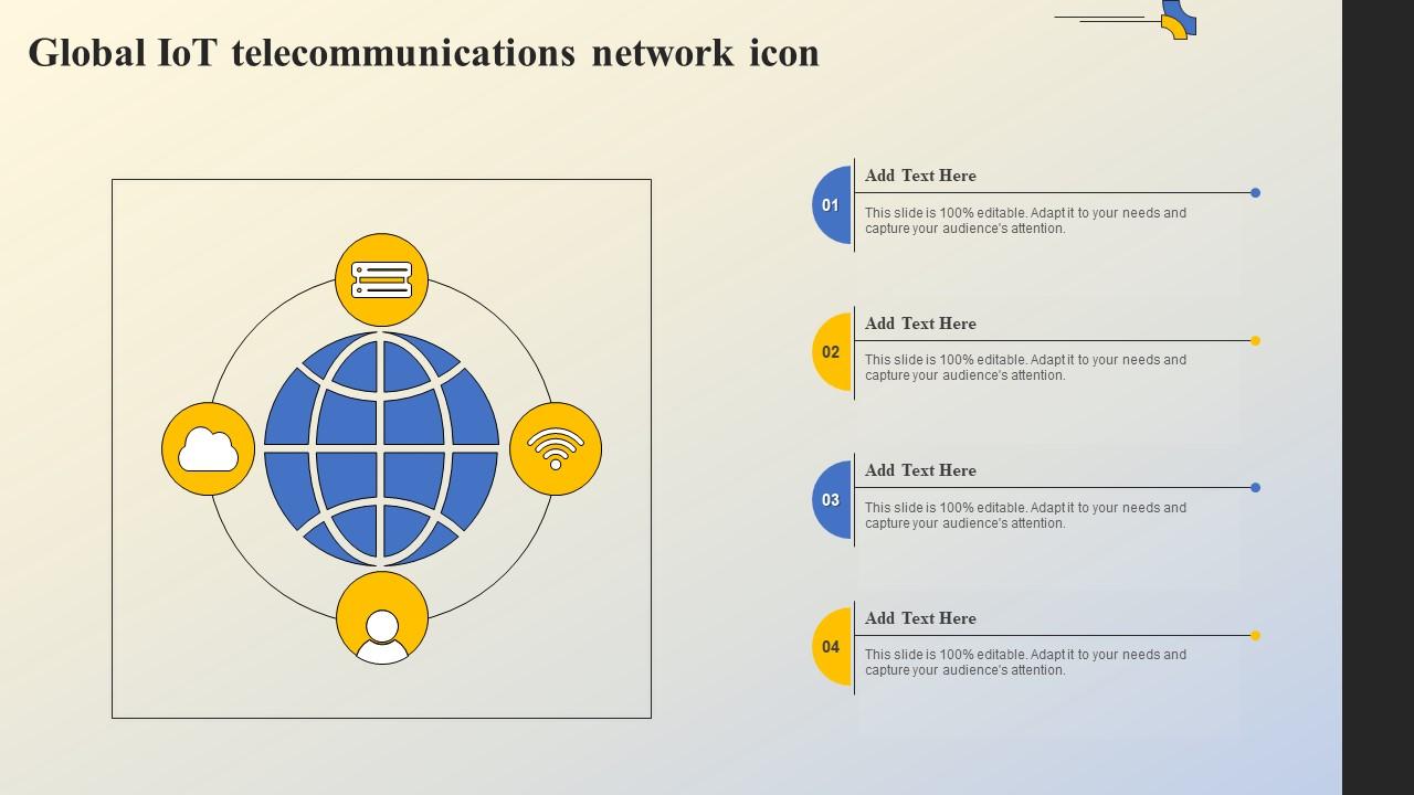 Global IoT Telecommunications Network Icon