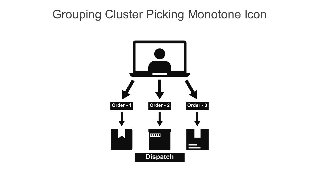 Grouping Cluster Picking Monotone Icon In Powerpoint Pptx Png And Editable Eps Format
