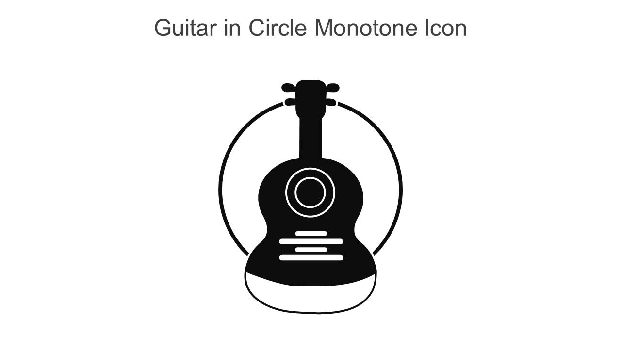 Guitar In Circle Monotone Icon In Powerpoint Pptx Png And Editable Eps Format