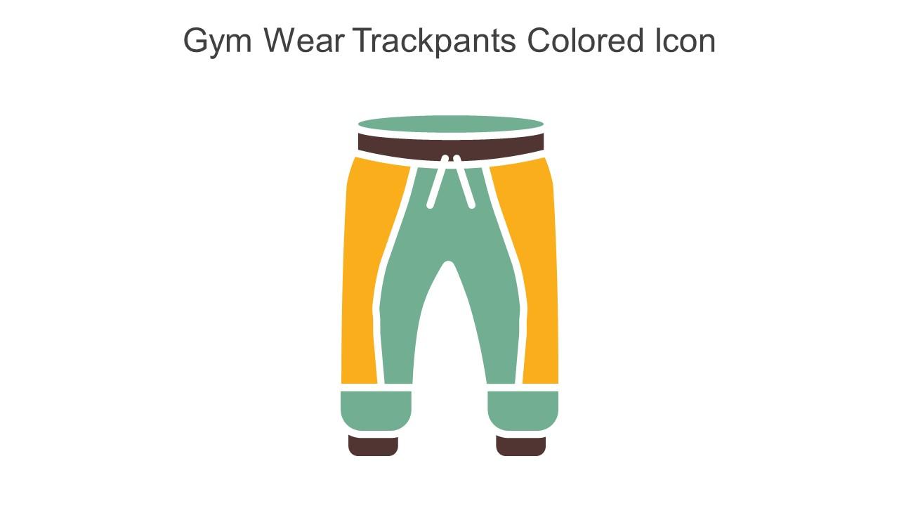Gym Wear Trackpants Colored Icon In Powerpoint Pptx Png And Editable Eps Format