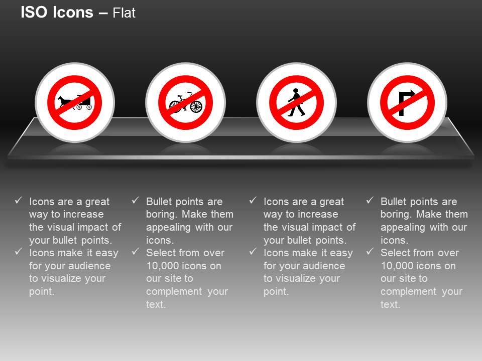 hand_cart_cycle_pedestrians_right_turn_prohibited_ppt_icons_graphics_Slide01