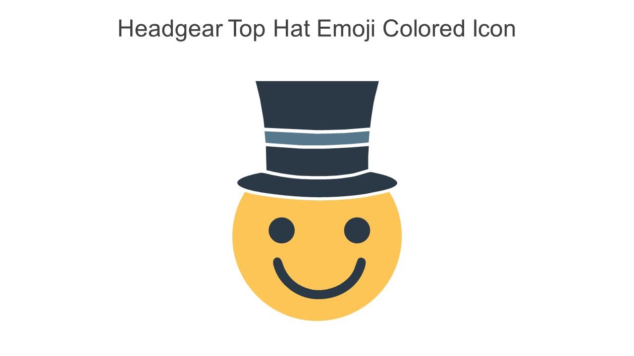 Headgear Top Hat Emoji Colored Icon In Powerpoint Pptx Png And Editable Eps Format