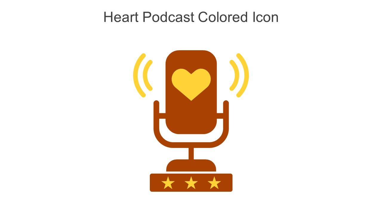 Heart Podcast Colored Icon In Powerpoint Pptx Png And Editable Eps Format