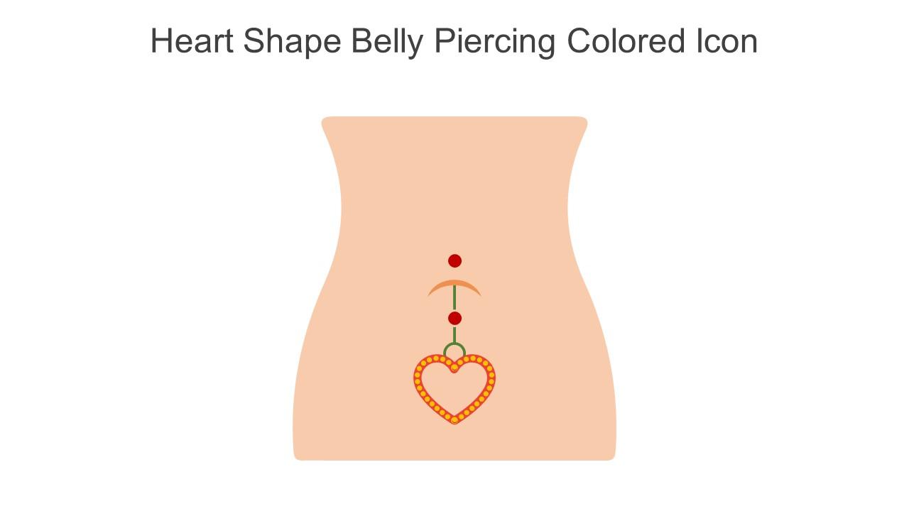 Heart Shape Belly Piercing Colored Icon In Powerpoint Pptx Png And Editable Eps Format