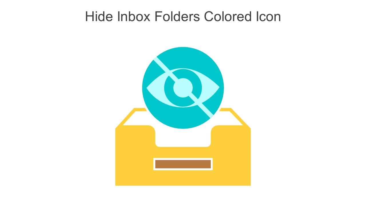 Hide Inbox Folders Colored Icon In Powerpoint Pptx Png And Editable Eps Format