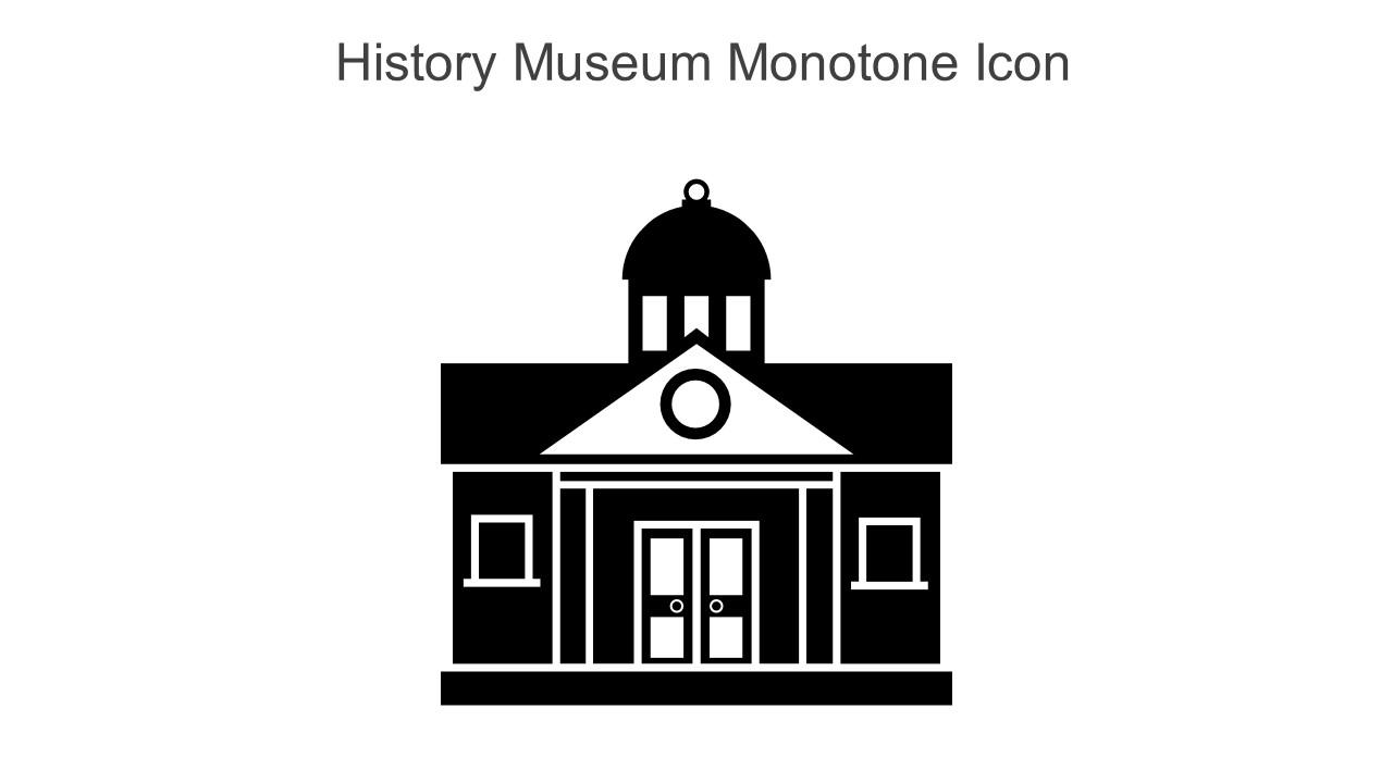 History Museum Monotone Icon In Powerpoint Pptx Png And Editable Eps Format