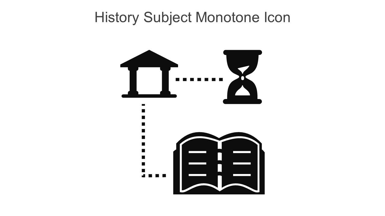 History Subject Monotone Icon In Powerpoint Pptx Png And Editable Eps Format